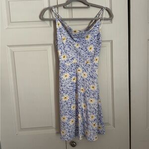 Floral Blue and White Dress